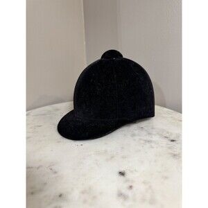 Vintage Velvet Retro Equestrian KAUFFMAN NY Equestrian Horse Riding Helmet 7 1/4